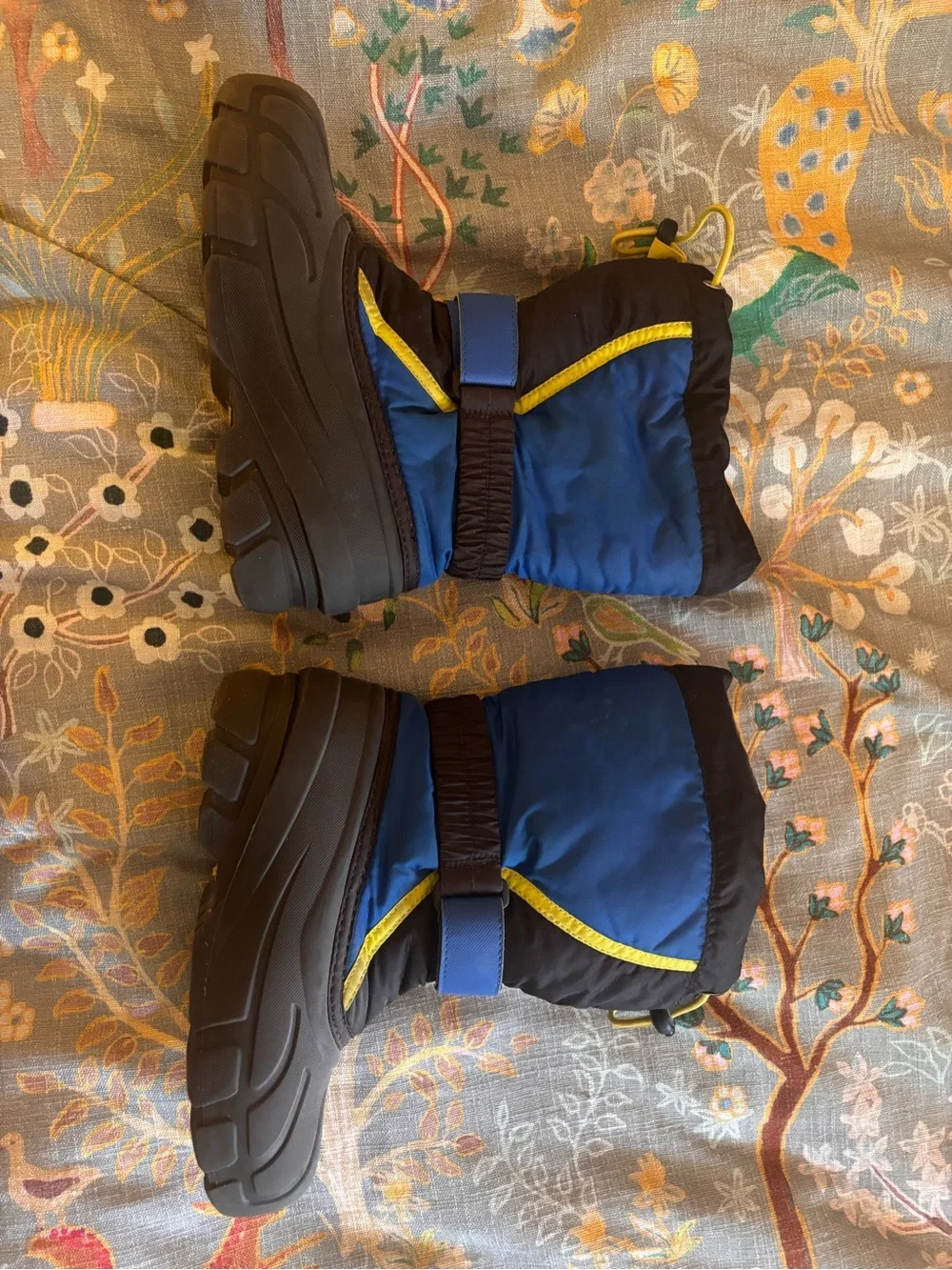 Sorel Kids Blue and Yellow Insulated Snow Boots